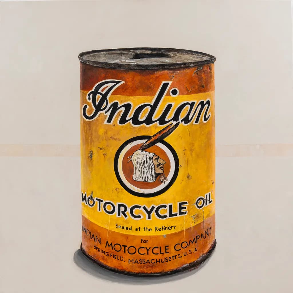 Vintage Indian Motorcycle Oil Can: A Nostalgic Tribute to Classic Americana