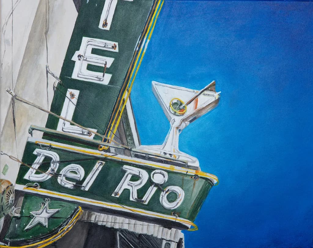 Neon Dreams: The Retro Charm of Del Rio Hotel Sign