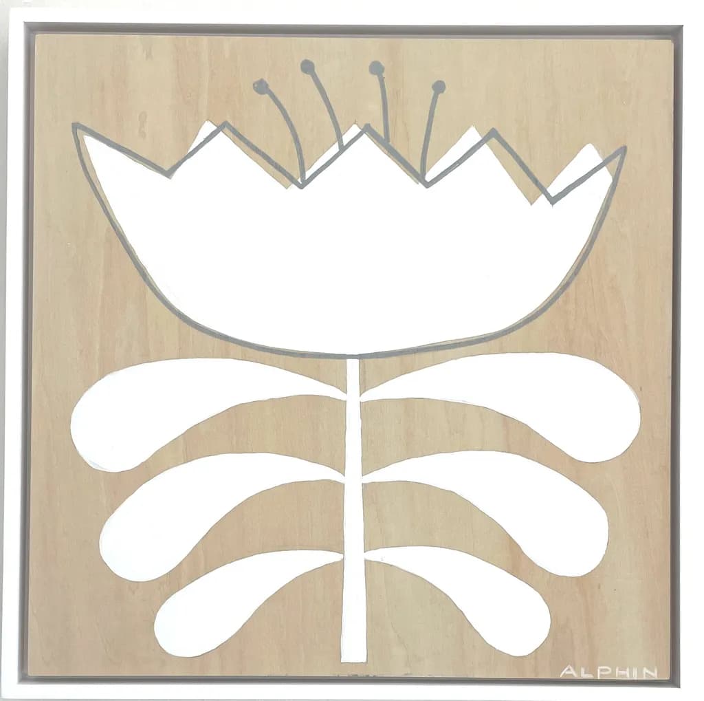 White Blossom on Wood