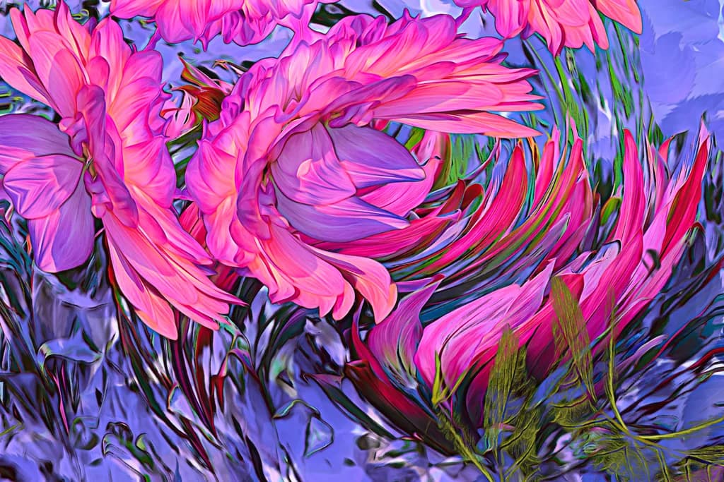 Whispers of Color: A Vibrant Dance of Abstract Flora