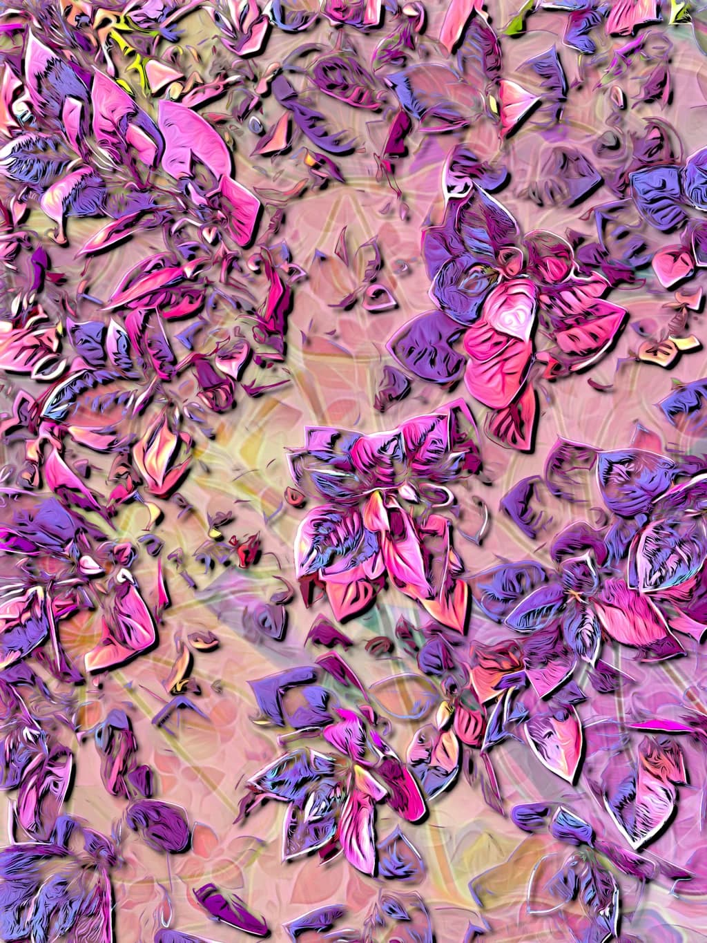 Whimsical Blooms: A Vibrant Dance of Color and Texture