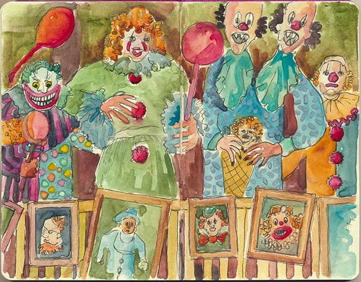 Whimsical Clown Gallery: A Colorful Carnival of Characters