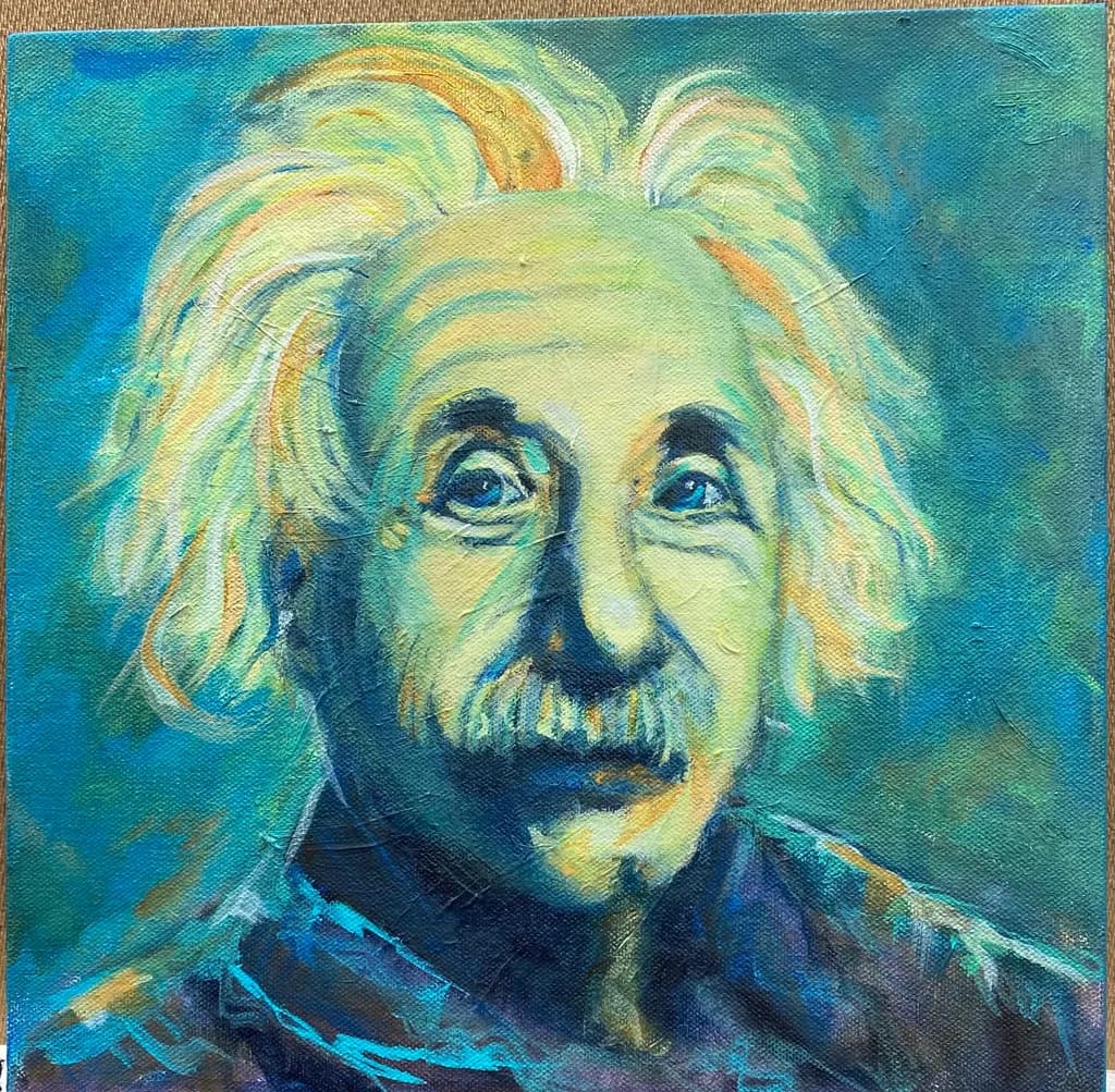 Ethereal Genius: A Vibrant Portrait of Einstein