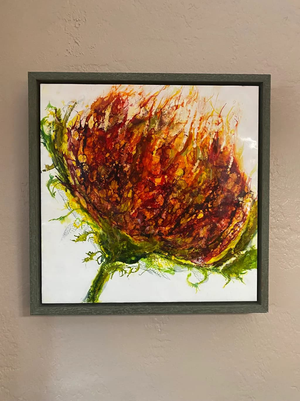 Vibrant Floral Explosion: An Abstract Journey Through Color and Texture