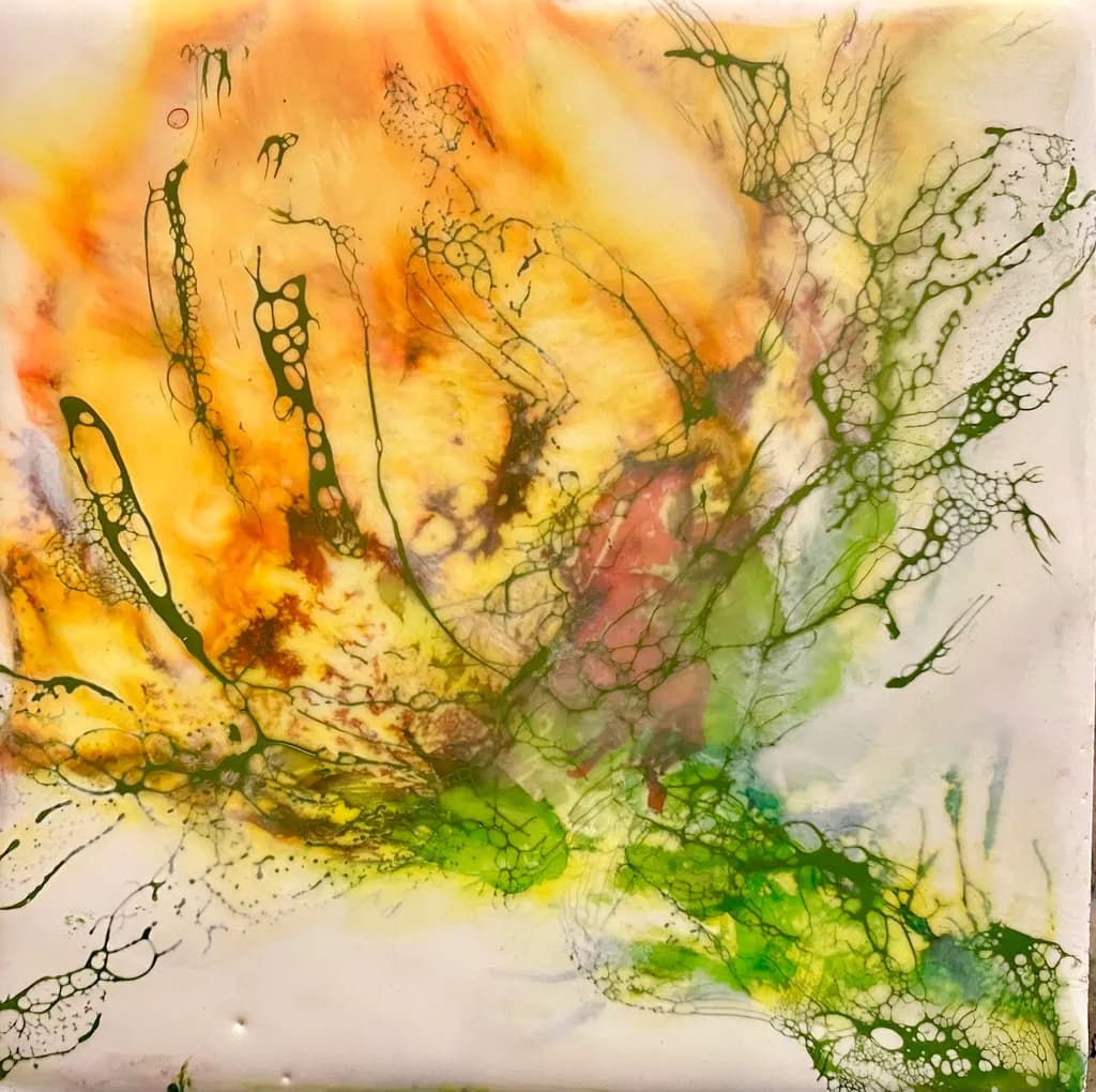 Vibrant Whispers of Nature: An Abstract Journey Through Color and Texture