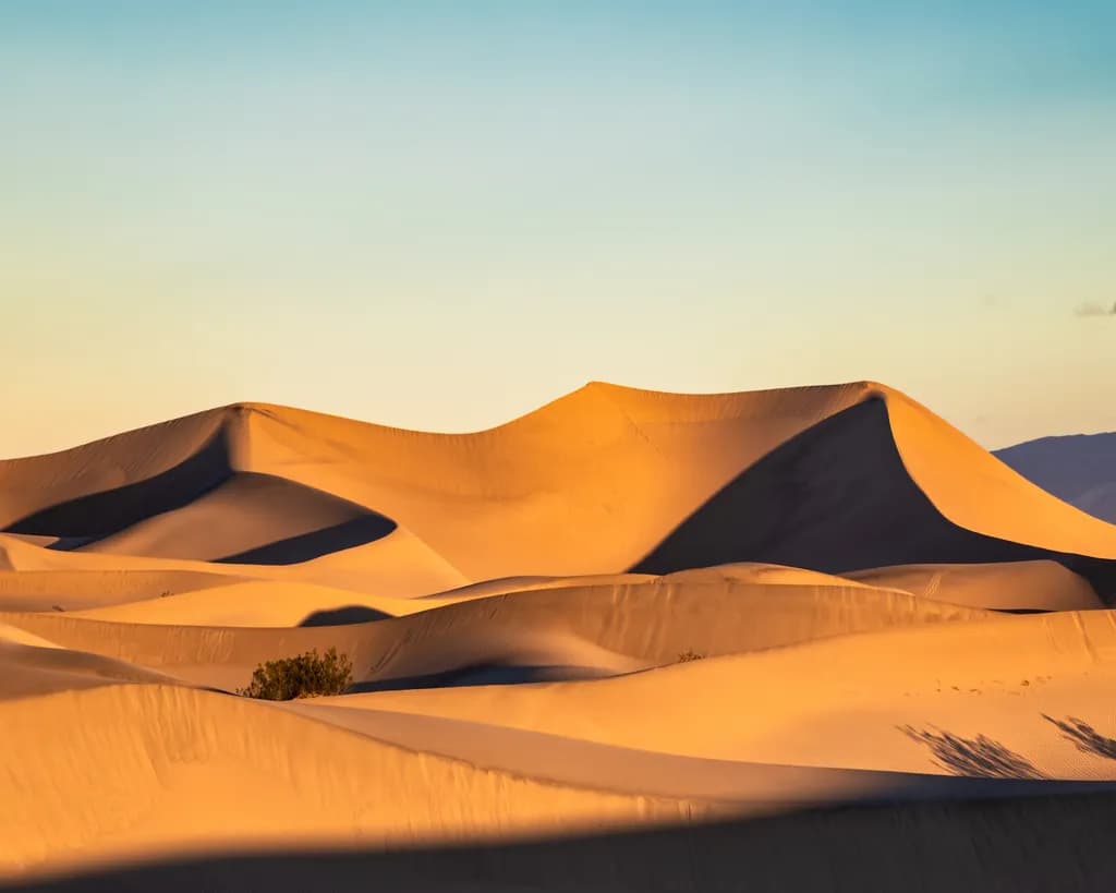Golden Serenity: Embracing the Tranquil Dunes of the Desert Landscape