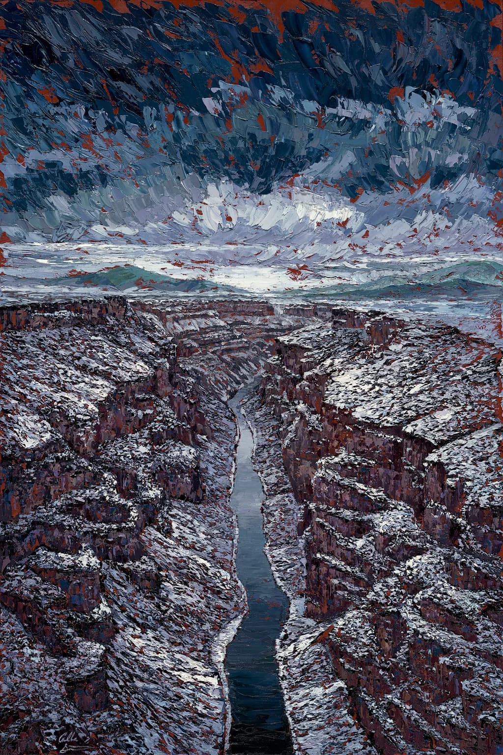 Whispers of the Canyon: A Journey Through Snow and Stone