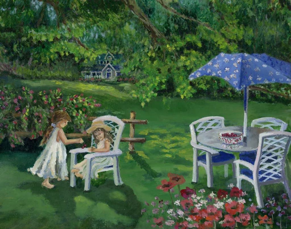 Sisters in Garden