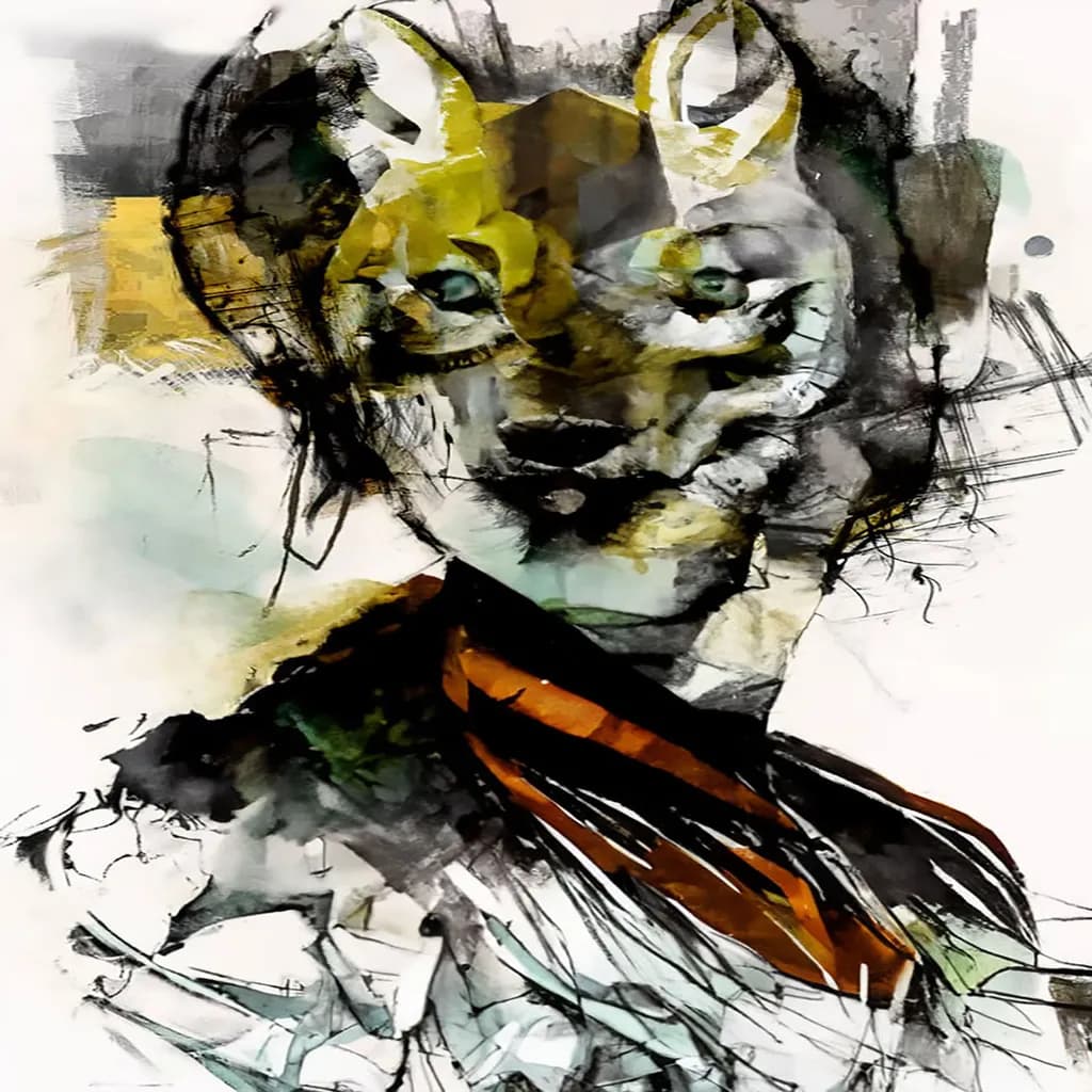 Wild Harmony: The Fusion of Human and Animal Spirit in Abstract Art