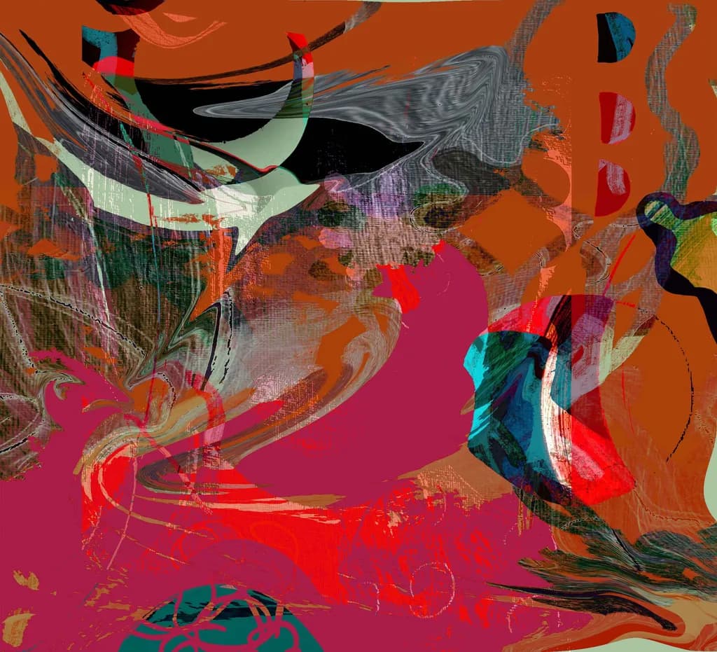 Vibrant Chaos: A Fluid Dance of Color and Emotion