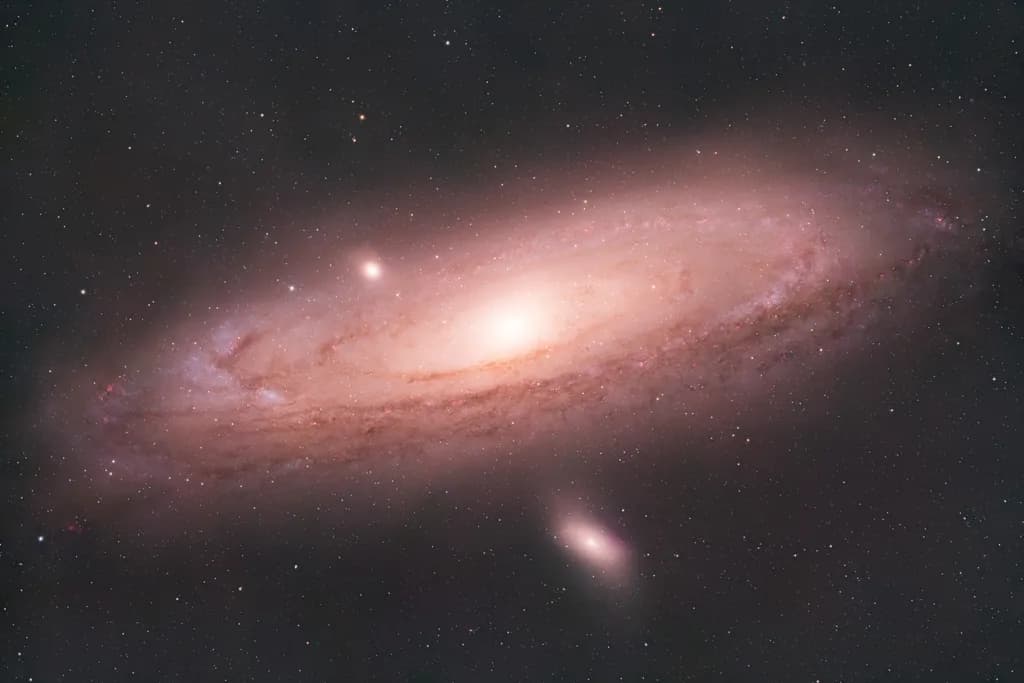 Andromeda Galaxy (M31) in RGB + Hydrogen-alpha