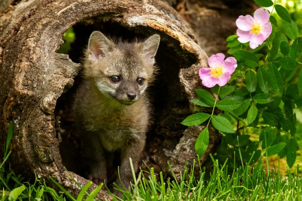 Baby Fox: Cautious Curiosity