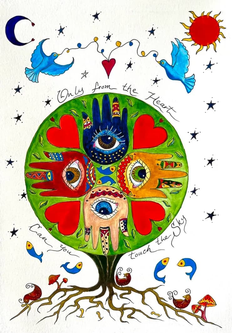 Heartfelt Connections: A Colorful Journey Through Unity and Nature