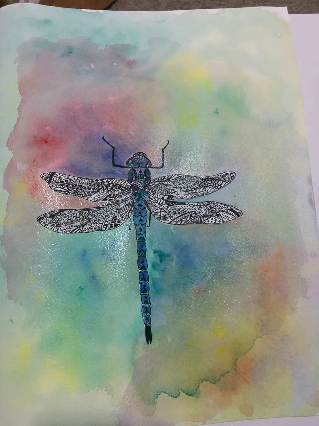 Whimsical Dragonfly Dance: A Vibrant Watercolor Journey Through Nature's Artistry