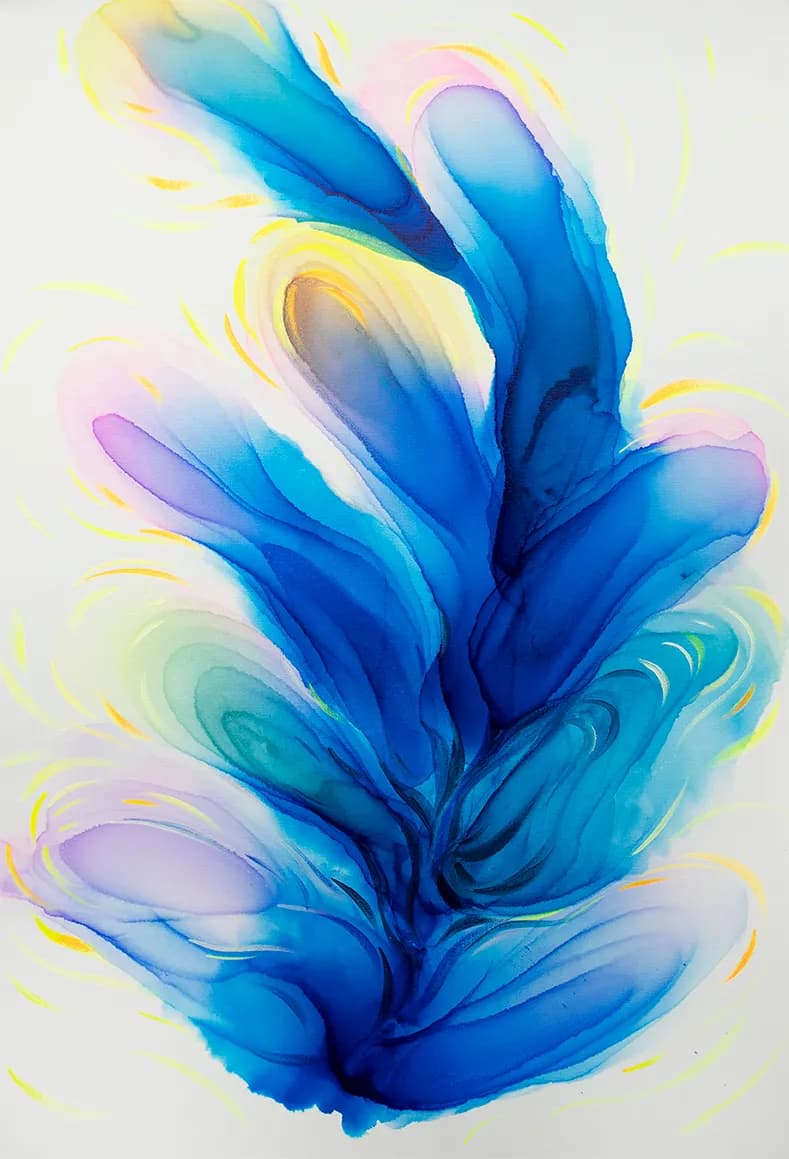 Whispers of the Ocean: A Fluid Dance of Blue and Light