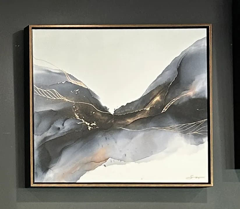 Whispers of Elegance: A Monochrome Journey Through Abstract Fluidity