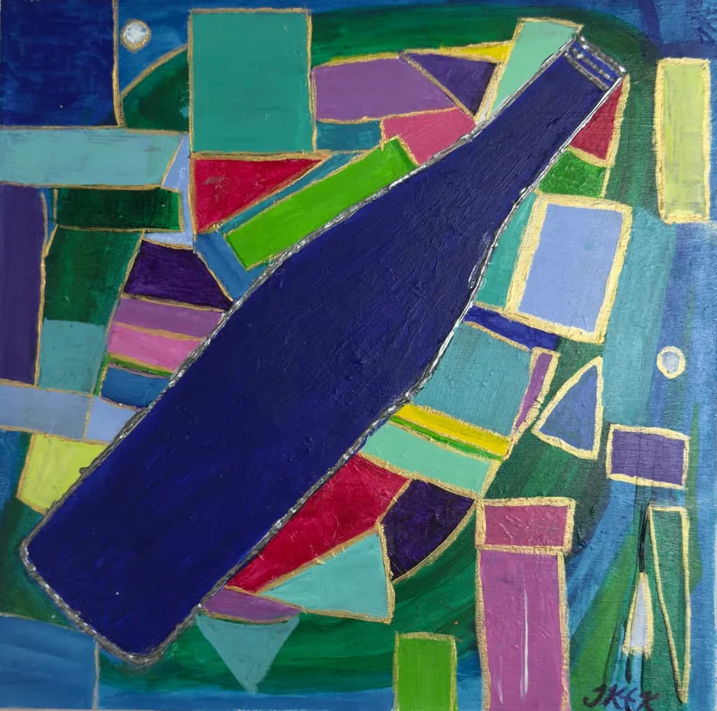Cubist Bottle Composition