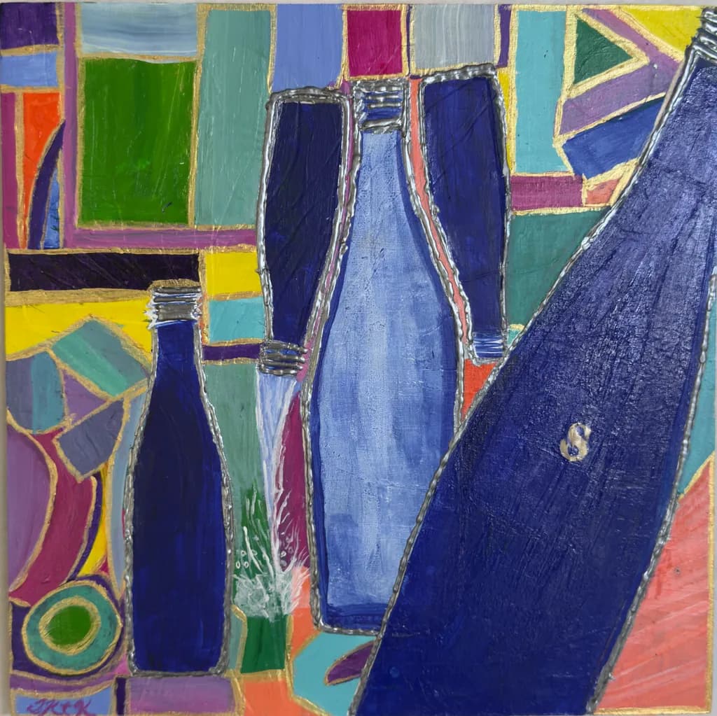 Blue Bottles Mosaic