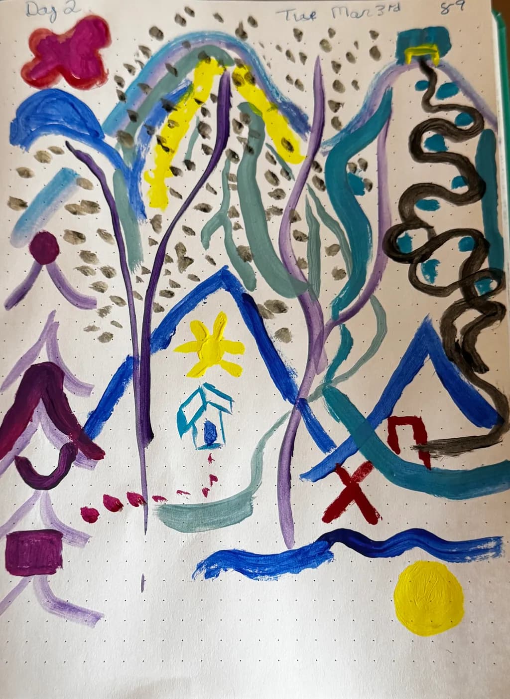 Mountain Map Abstract