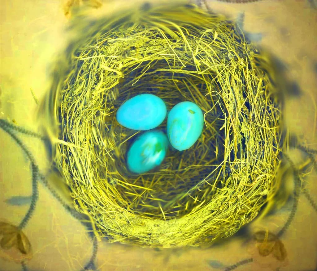 Blue Eggs Nest