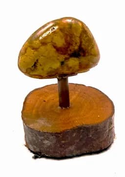 Amber Mushroom Sculpture