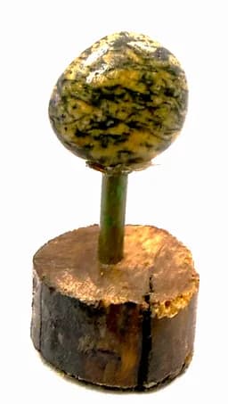 Wooden Sphere on Stump