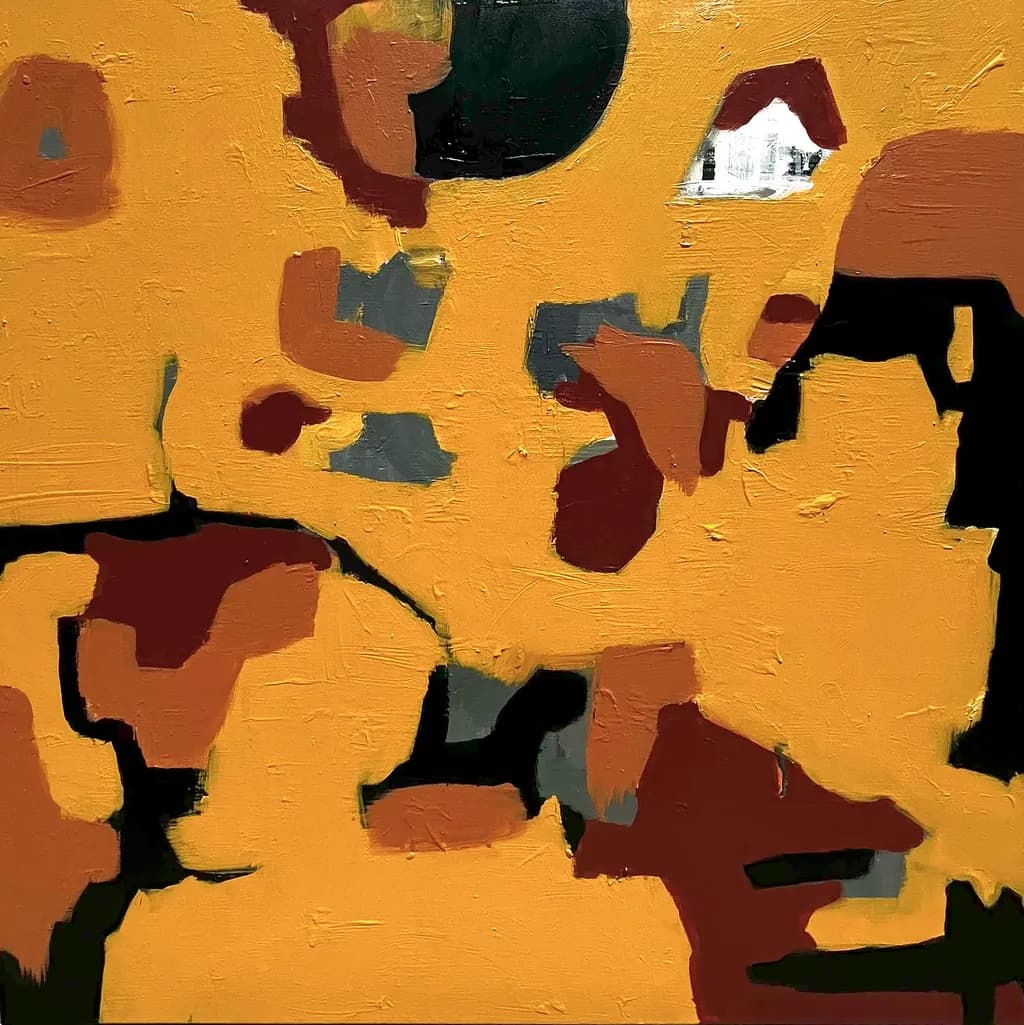Vibrant Geometric Harmony: An Abstract Exploration of Color and Texture