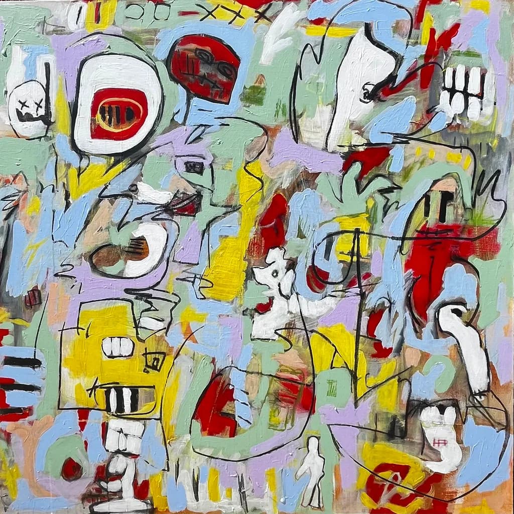 Vibrant Chaos: An Abstract Journey Through Color and Emotion
