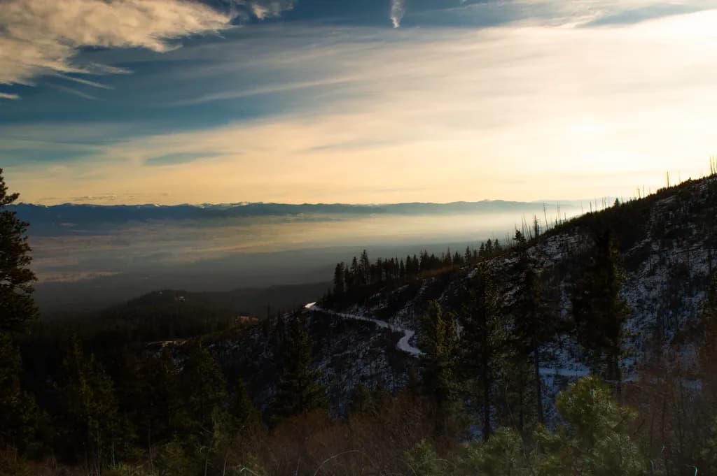 Whispers of Tranquility: A Serene Mountain Landscape at Dusk