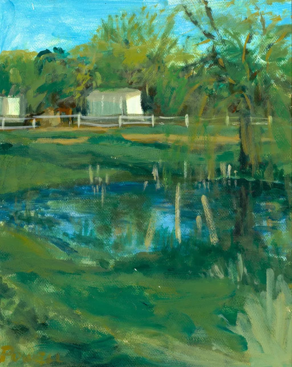 Whispers of Green: A Serene Reflection on Nature's Embrace