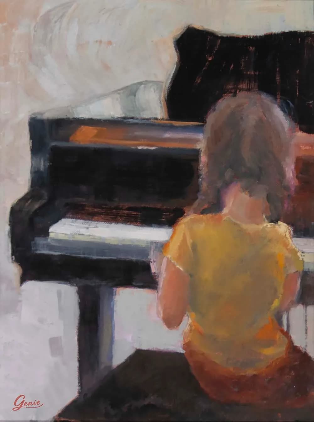 Melody in Motion: A Young Pianist's Journey Through Sound and Color