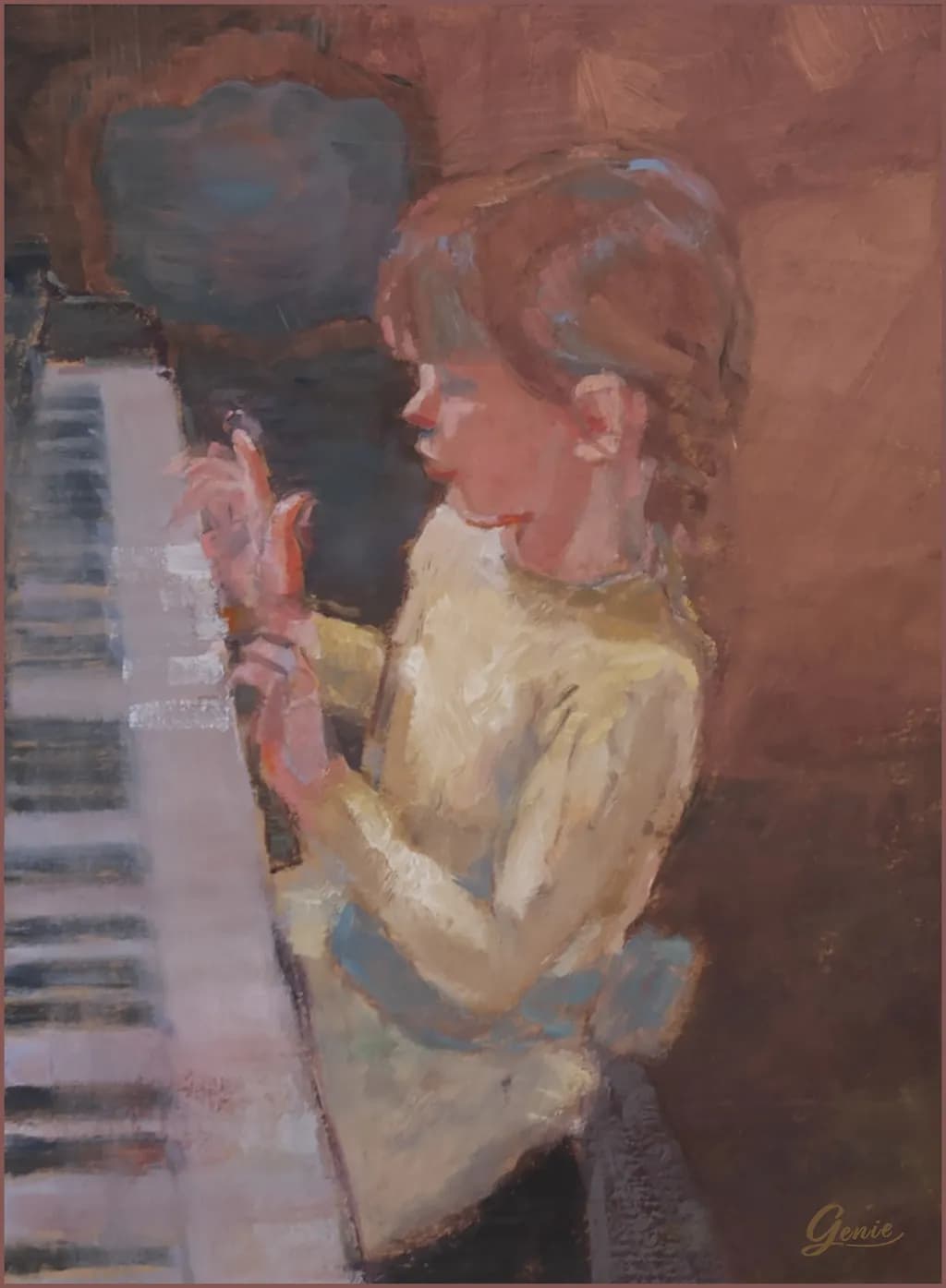 Melody in Motion: A Child's Journey Through Music and Expression at the Piano
