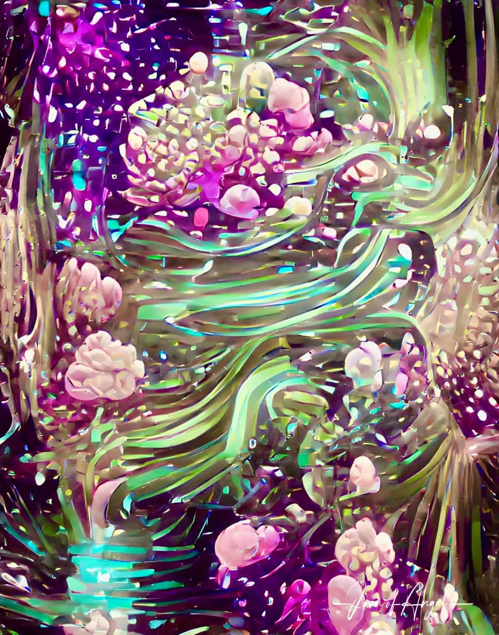 Whispers of Color: A Dreamlike Floral Symphony in Abstract Form