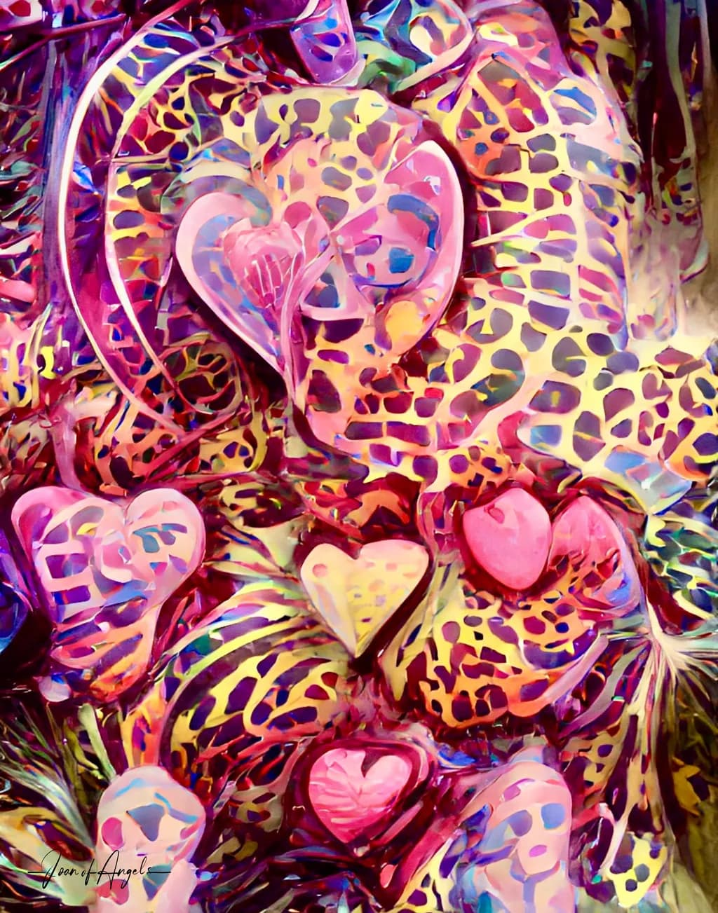Vibrant Heartbeat: An Abstract Dance of Colorful Patterns