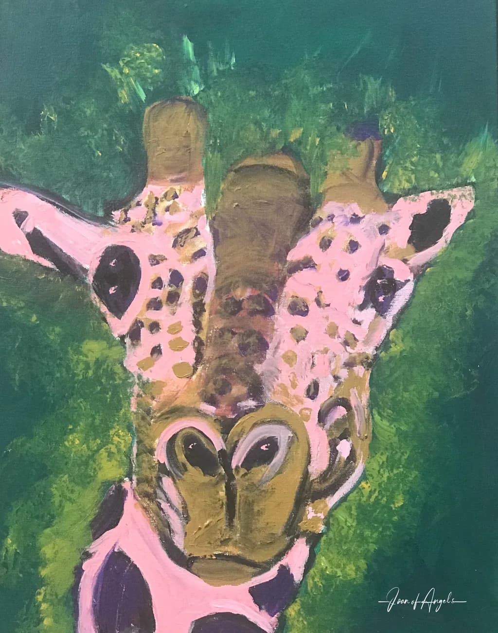 Colorful Giraffe: An Abstract Journey Through Nature's Palette