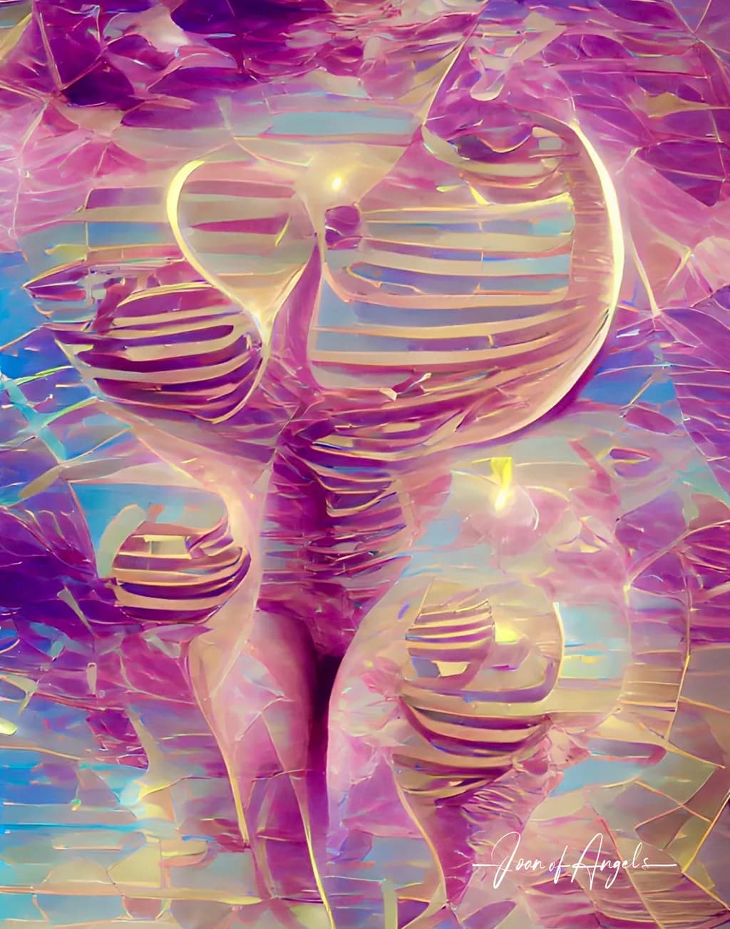 Ethereal Layers: A Colorful Dance of Abstract Forms