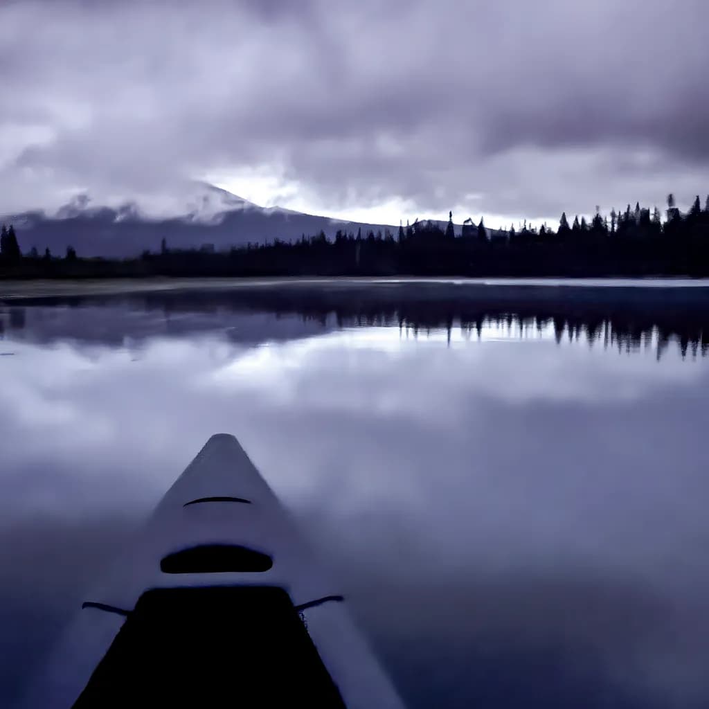 Hosmer Lake Nocturne: Between Mist and Moonlight