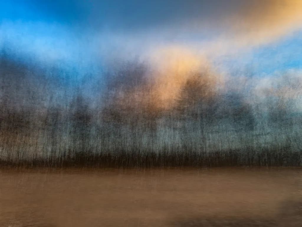 Whispers of Twilight: A Dreamy Landscape of Color and Form
