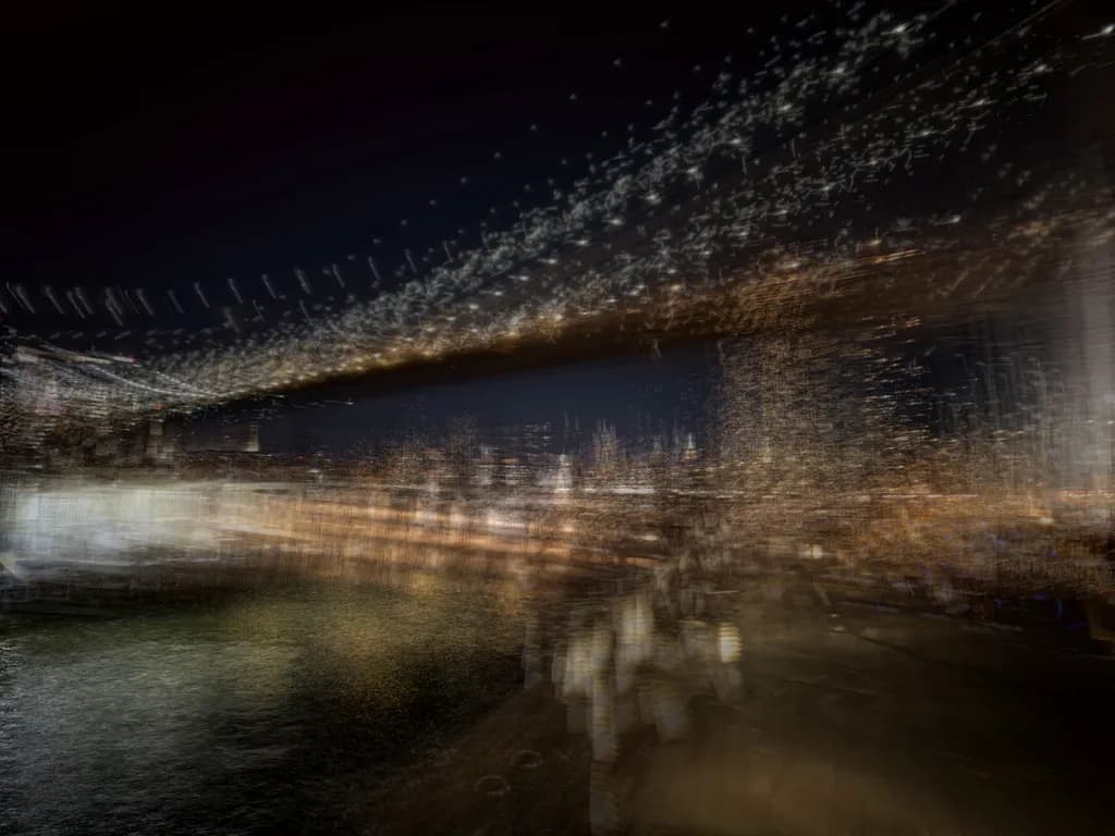 Whispers of the City: A Dreamlike Nightscape Over the River