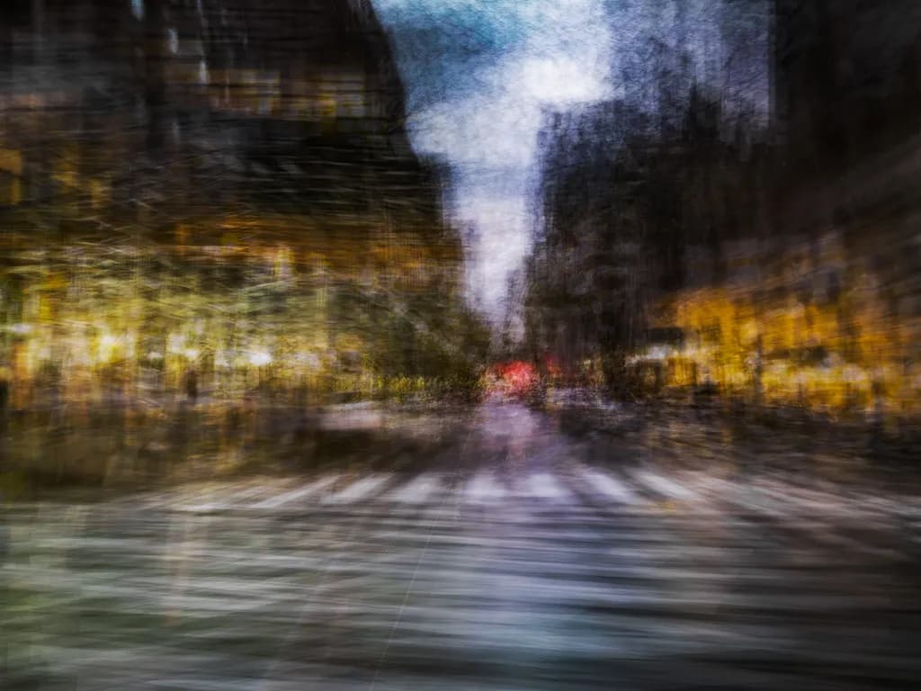 Urban Night Symphony: A Blurred Dance of Lights and Motion
