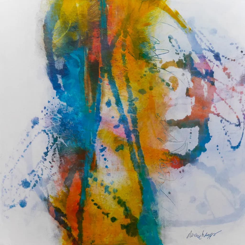 Vibrant Fluidity: An Abstract Expression of Color and Emotion