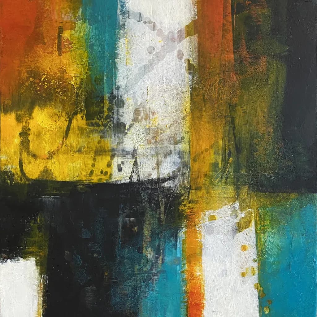 Vibrant Harmony: An Abstract Journey Through Color and Texture