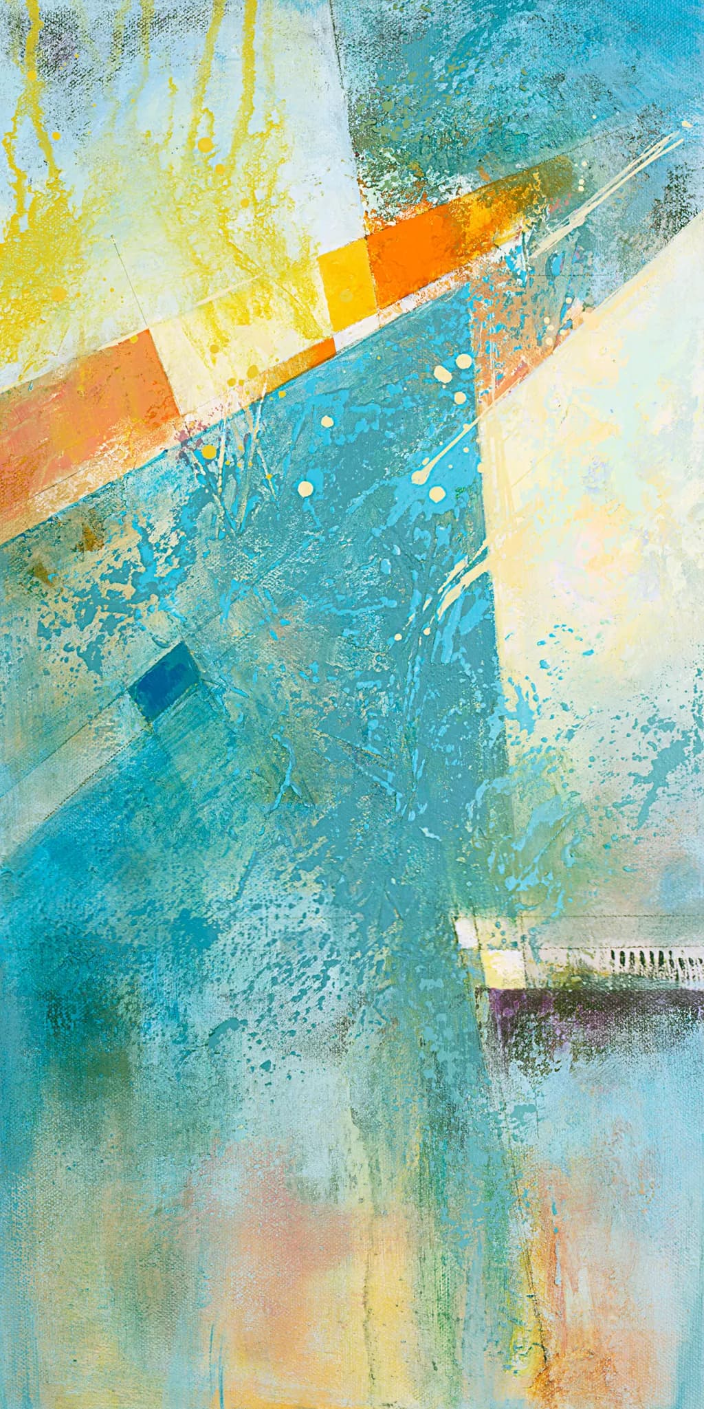 Vibrant Fluidity: An Abstract Dance of Color and Texture