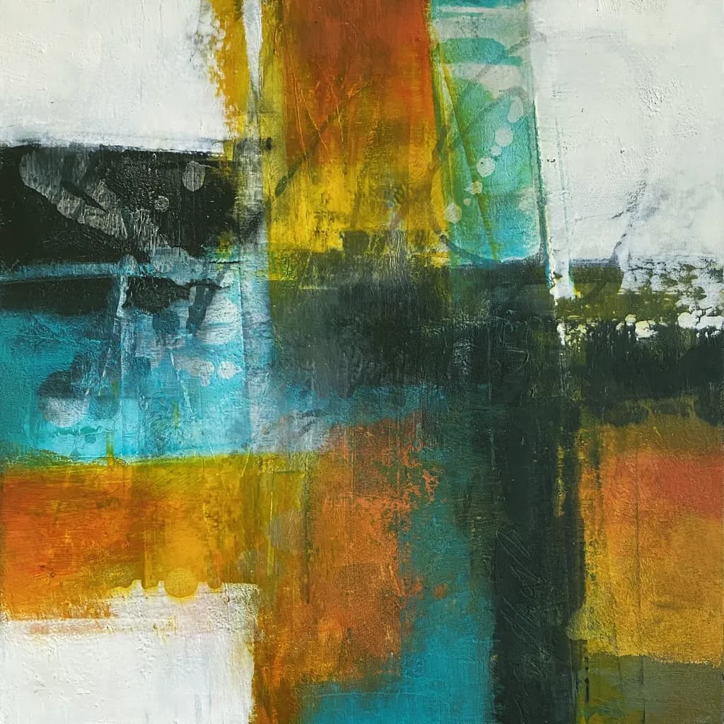 Vibrant Harmony: An Abstract Journey Through Color and Texture