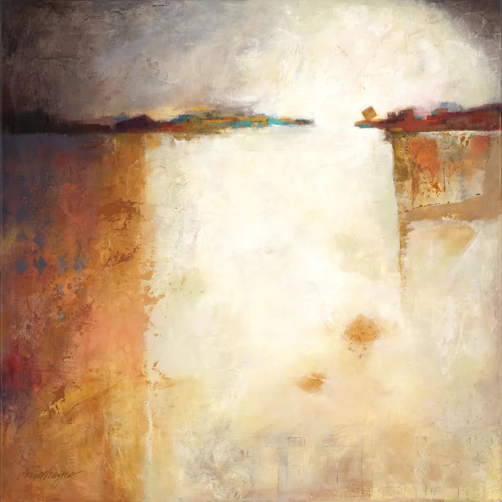 Serene Horizons: An Ethereal Journey Through Warm Textures and Minimalism