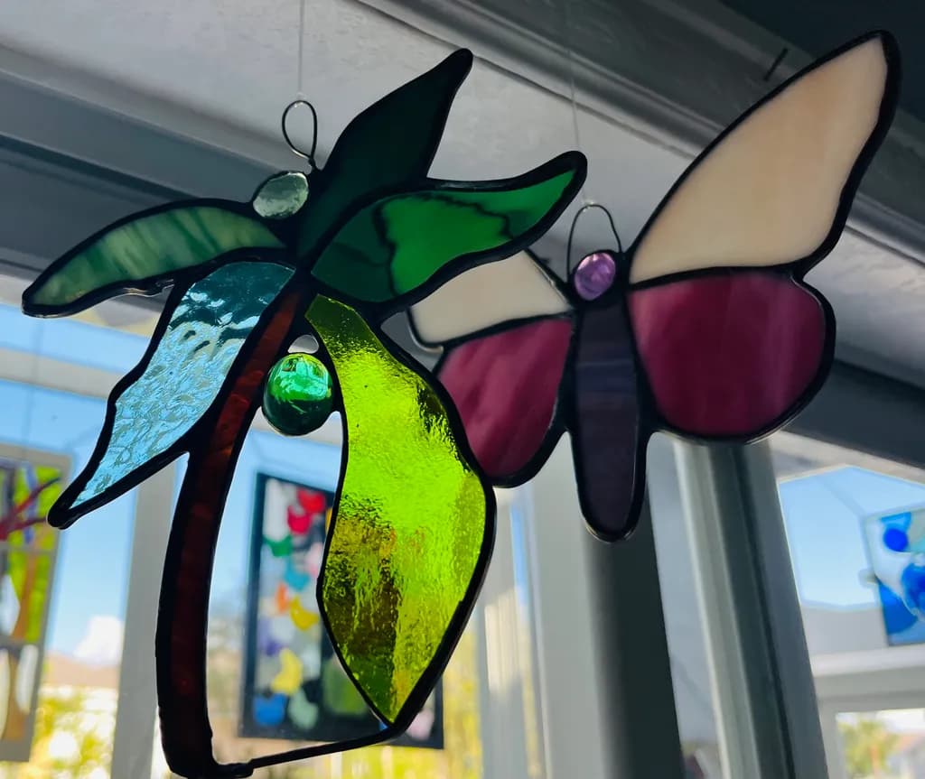 Stained Glass Butterfly Garden