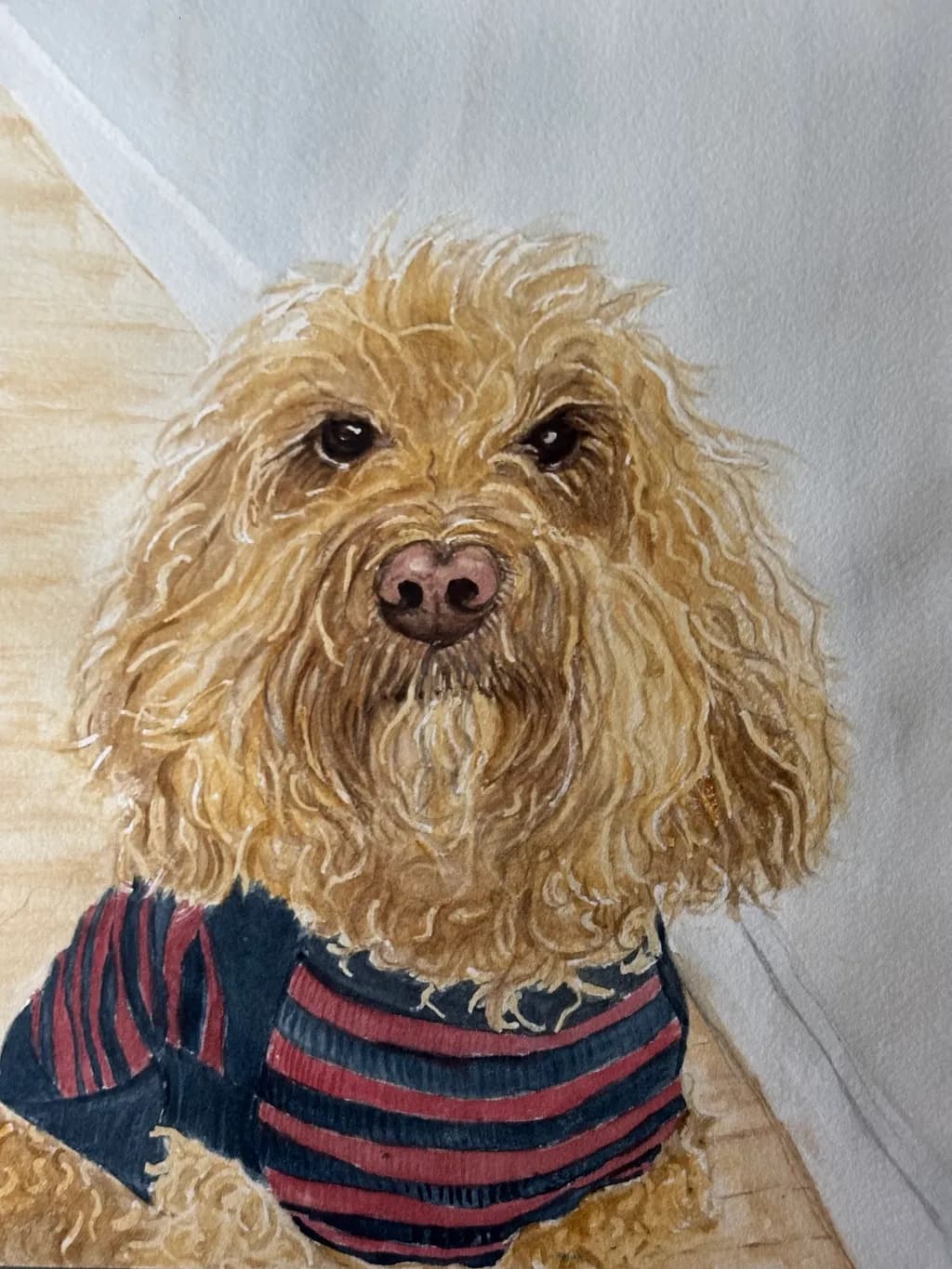 Curly Dog Portrait