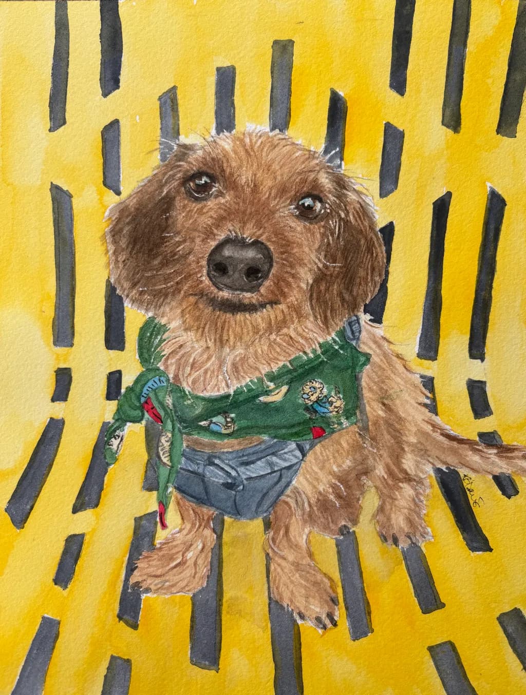 Colorful Dog Portrait