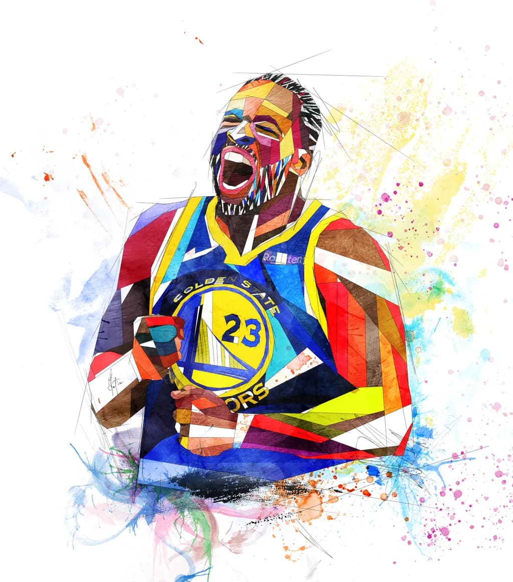 Vibrant Celebration of Energy: A Dynamic Tribute to Basketball Passion