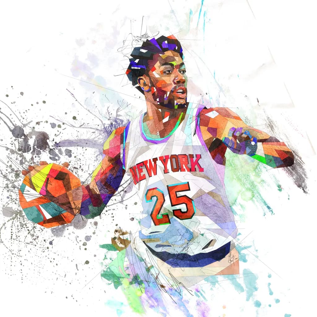 Dynamic Energy: A Vibrant Tribute to New York Basketball Action